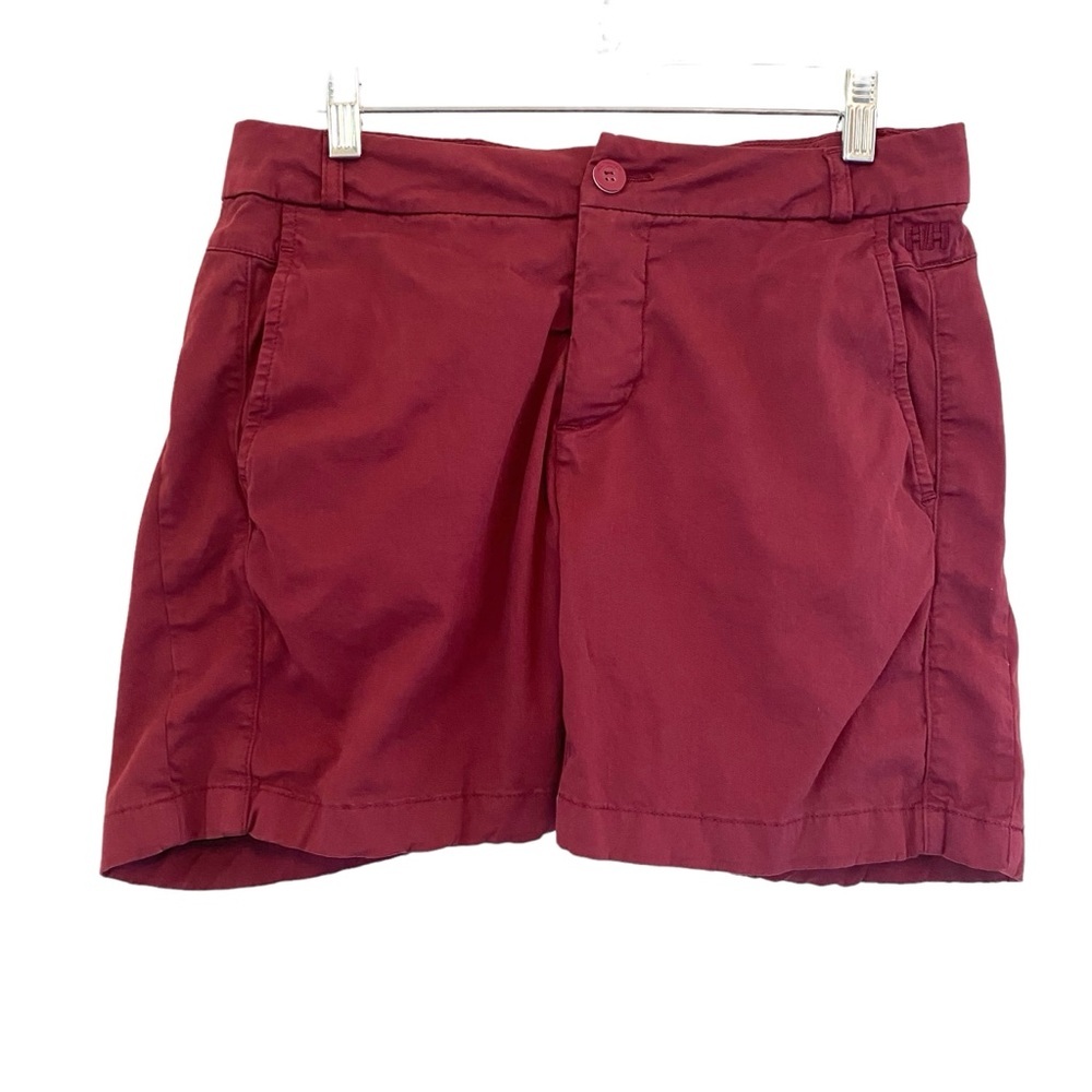 Helly Hansen Crew Shorts Club Chino Women's 53047 Burgandy Maroon Soft Sz 30